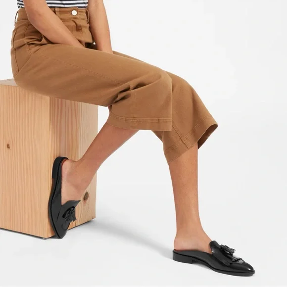 EVERLANE The Modern Tassel Loafer Mule in Black Italian Leather Slip On 8.5 NEW - Picture 3 of 15